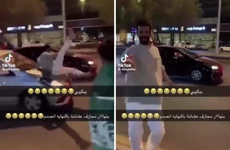 الفيديو كامل لحظة تصادم شاب سعودي مع سيارة وهو يوزع الحلوى اثناء الاحتفالات باليوم الوطني للملكة