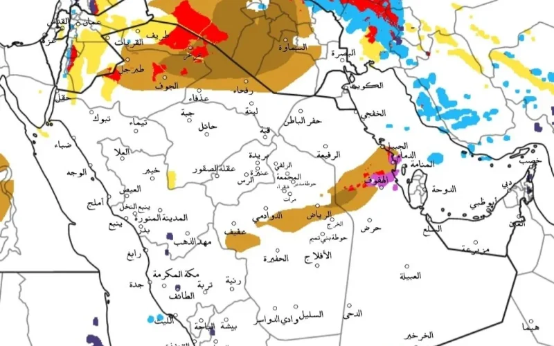 4 مناطق سعودية سوف يضربها المنخفض الجوي وتهزها الرياح الشديدة والأمطار الغزيرة خلال الساعات القادمة